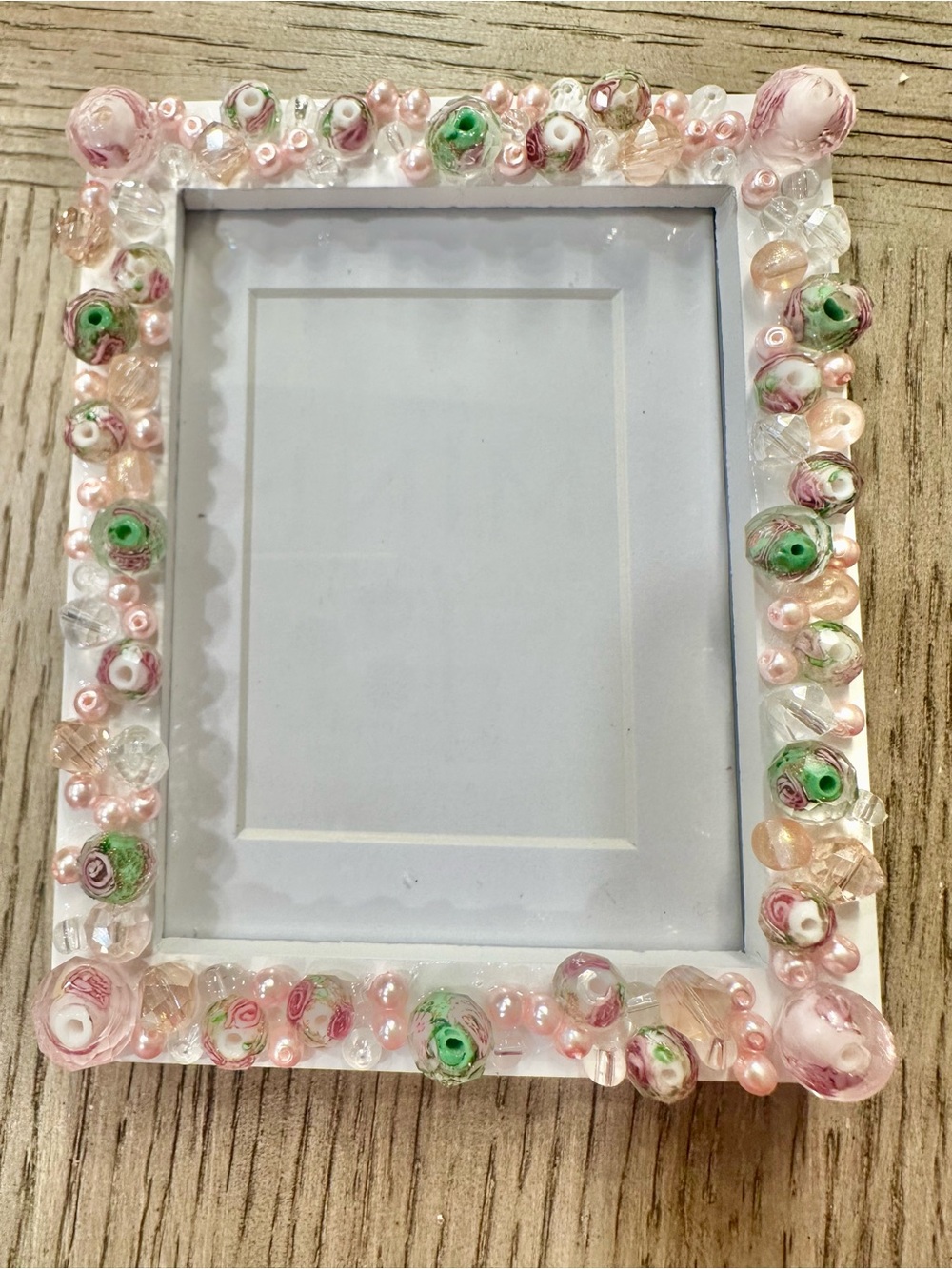Handcrafted Beaded Mini Photo Frame 3x4